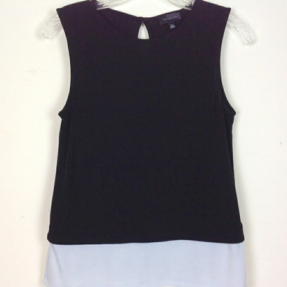 THE Limited - Black Sleeveless Top Gray Trim Size‎ xs - Picture 1 of 6